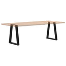 spisebordsben V-formet 2 stk. sort 50x(72-73,3) cm stål