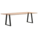 spisebordsben V-formet 2 stk. antracit 50x(72-73,3) cm stål