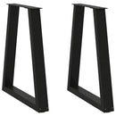 spisebordsben V-formet 2 stk. sort 60 x (72-73,3) cm stål