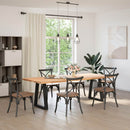 spisebordsben V-formet 2 stk. sort 60 x (72-73,3) cm stål