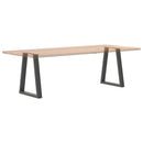 spisebordsben V-formet 2 stk. antracit 60x(72-73,3) cm stål