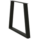 spisebordsben V-formet 2 stk. sort 70 x (72-73,3) cm stål