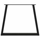 spisebordsben V-formet 2 stk. sort 70 x (72-73,3) cm stål