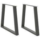 spisebordsben V-formet 2 stk. antracit 70 x (72-73,3) cm stål