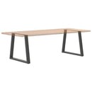 spisebordsben V-formet 2 stk. antracit 70 x (72-73,3) cm stål