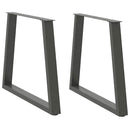 spisebordsben V-formet 2 stk. antracit 80x(72-73,3) cm stål