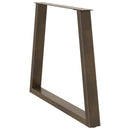 spisebordsben V-formet 2 stk. naturstål 80x(72-73,3) cm stål