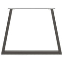 spisebordsben V-formet 2 stk. antracit 90 x (72-73,3) cm stål