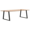 spisebordsben V-formet 2 stk. antracit 90 x (72-73,3) cm stål
