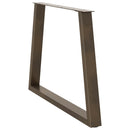 spisebordsben V-formet 2 stk. naturstål 90 x (72-73,3) cm stål