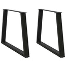 spisebordsben V-formet 2 stk. sort 100x(72-73,3) cm stål