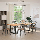 spisebordsben V-formet 2 stk. sort 100x(72-73,3) cm stål