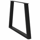 spisebordsben V-formet 2 stk. sort 100x(72-73,3) cm stål