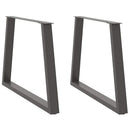 spisebordsben V-formet 2 stk. antracit 100x(72-73,3) cm stål