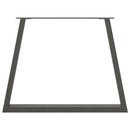 spisebordsben V-formet 2 stk. antracit 100x(72-73,3) cm stål