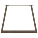 spisebordsben V-formet 2 stk. naturstål 100x(72-73,3) cm stål