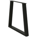 spisebordsben V-formet 3 stk. sort 70 x (72-73,3) cm stål