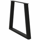 spisebordsben V-formet 3 stk. sort 70 x (72-73,3) cm stål