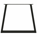 spisebordsben V-formet 3 stk. sort 70 x (72-73,3) cm stål