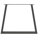 spisebordsben V-formet 3 stk. antracit 70 x (72-73,3) cm stål