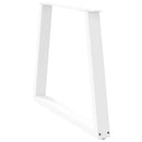 spisebordsben V-formet 3 stk. hvid 80x(72-73,3) cm stål