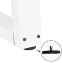 spisebordsben V-formet 3 stk. hvid 80x(72-73,3) cm stål