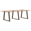 spisebordsben V-formet 3 stk. naturstål 80x(72-73,3) cm stål