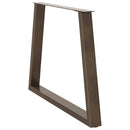 spisebordsben V-formet 3 stk. naturstål 90 x (72-73,3) cm stål
