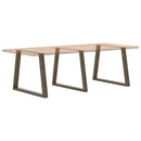 spisebordsben V-formet 3 stk. naturstål 90 x (72-73,3) cm stål
