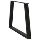 spisebordsben V-formet 3 stk. sort 100x(72-73,3) cm stål
