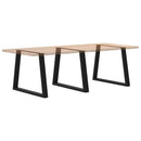 spisebordsben V-formet 3 stk. sort 100x(72-73,3) cm stål