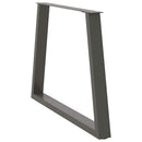 spisebordsben V-formet 3 stk. antracit 100x(72-73,3) cm stål