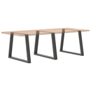 spisebordsben V-formet 3 stk. antracit 100x(72-73,3) cm stål