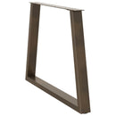 spisebordben V-formet 3 stk. naturstål 100x(72-73,3) cm stål
