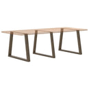 spisebordben V-formet 3 stk. naturstål 100x(72-73,3) cm stål