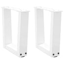 sofabordsben V-formet 2 stk. hvid 30x(30-31,3) cm stål