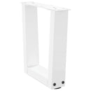 sofabordsben V-formet 2 stk. hvid 30x(30-31,3) cm stål