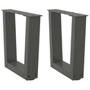 sofabordben V-formet 2 stk. antracit 30x(30-31,3) cm stål