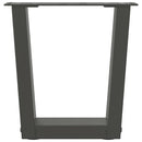 sofabordben V-formet 2 stk. antracit 30x(30-31,3) cm stål