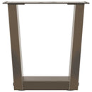 sofabordsben V-formet 2 stk. naturstål 30x(30-31,3) cm stål