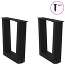 sofabordben V-formet 2 stk. sort 40x(30-31,3) cm stål
