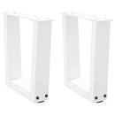 sofabordsben V-formet 2 stk. hvid 40x(30-31,3) cm stål