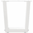 sofabordsben V-formet 2 stk. hvid 40x(30-31,3) cm stål