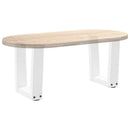 sofabordsben V-formet 2 stk. hvid 40x(30-31,3) cm stål