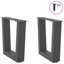 sofabordsben V-formet 2 stk. antracit 40x(30-31,3) cm stål