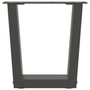 sofabordsben V-formet 2 stk. antracit 40x(30-31,3) cm stål
