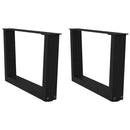 sofabordsben V-formet 2 stk. sort 50x(30-31,3) cm stål