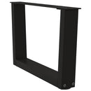 sofabordsben V-formet 2 stk. sort 50x(30-31,3) cm stål