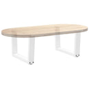 sofabordsben V-formet 2 stk. hvid 50x(30-31,3) cm stål