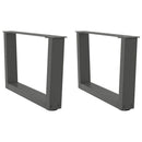 sofabordsben V-formet 2 stk. antracit 50x(30-31,3) cm stål